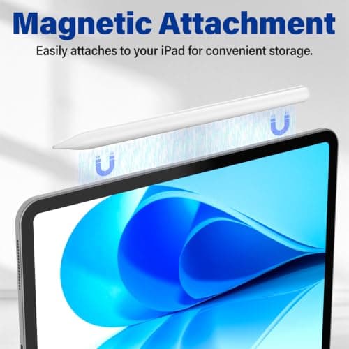 Thrillza Stylus Pen for iPad 2018–2026 Fast Charge Magnetic Attachment, Palm Rejection, Tilt Sensitive Precision Pencil Alternative for Apple iPad Pro 11"/12.9"/M4, Air 3/4/5/M2/M3/M4, mini 5/6/7 PD - Thumbnail 4