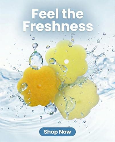 Scrub Flower Temperature Sensitive Sponges -Non-Scratch Scrubbers for Kitchen & Home - Firm in Cold & Soft in Warm Water - Odor Resistant Color-Coded Dish Sponges (Golden Sunflower, 3 Count) - Thumbnail 6