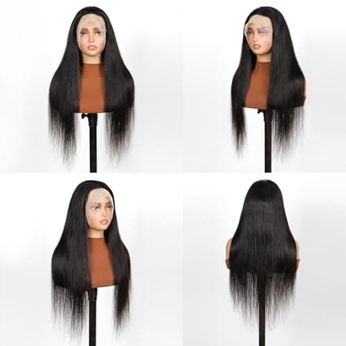 UNIKY Full Lace Human Hair Wigs 22 Inch Glueless Wigs Human Hair Straight Wigs Human Hair Wigs For Black Women Lace Front Wigs Human Hair 100% Handmade Invisible Full Lace Wig Natural Black - Thumbnail 6