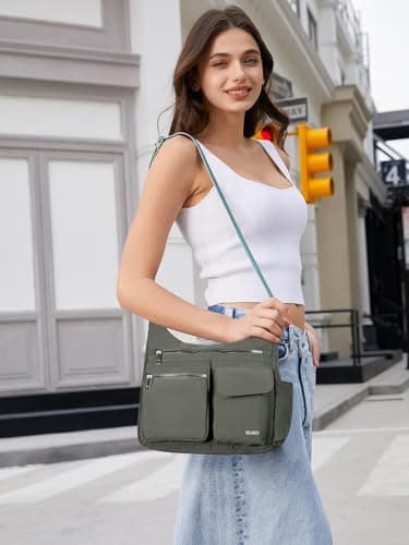 CLUCI Travel Purses for Women, Waterproof Nylon Crossbody Bags for Woman Trendy, Anti Theft Shoulder Handbags for Ladies - Thumbnail 2