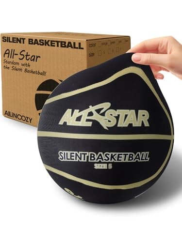 ALLINCOZY Covered Silent Basketball, Fabric Cover Soft Foam Airless Basketball, High Bounce, Noise-Free Training Ball, Gifts Packaging, Safe for Indoor Activities - Image 1