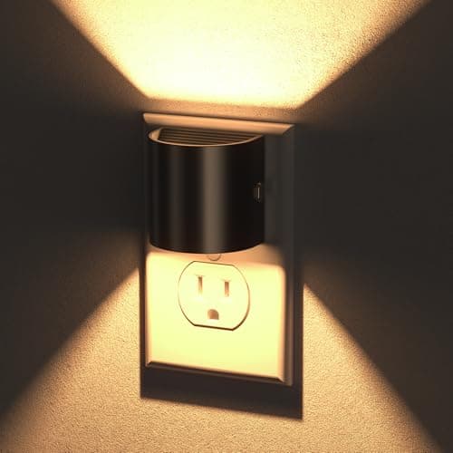 Night Lights Plug into Wall, LED Night Light 2 Pack, Soft Glow Night Lights with Dusk to Dawn Sensor, 3-Level Dimmable Nightlight, Up & Down Lighting Night Lights for Bedroom, Bathroom, Hallway - Image 1