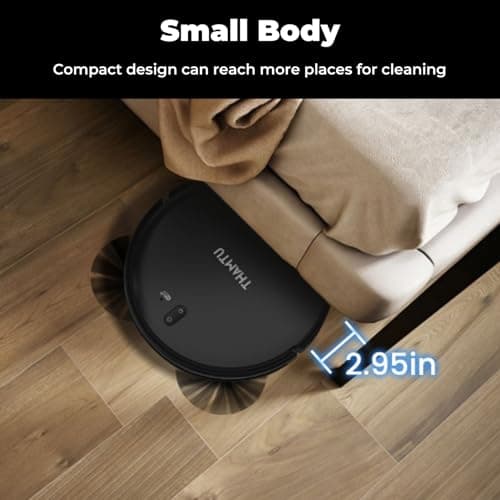 Thamtu Robot Vacuum and Mop for Hardwood Floor, Low-Pile Carpet, Pet Hair - Thumbnail 3