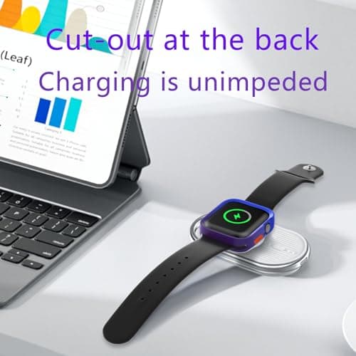SDOCEBF Ultra Thin Soft TPU Bumper Case for Apple Watch Series 11/10 46mm, Upgraded Scratch Resistant Full Coverage iWatch Protective Cover with Raised Edge, Blue-Purple - Thumbnail 4