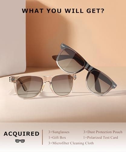 CIFOYA Polarized Sunglasses for Women Men Trendy Classic Retro Designer Sunglasses Fashion UV400 Protection - Thumbnail 6