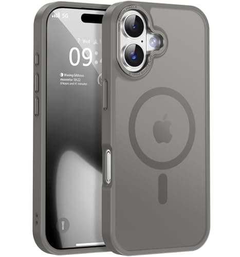 Newfuture Magnetic for iPhone 17 Case [Compatible with Magsafe] [Military Grade Drop Protection] Translucent Matte Anti-Scratch Shockproof Protective Phone Cover 6.3 Inch, Titanium Gray - Image 1