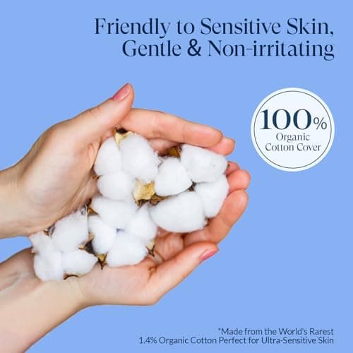 100% Organic Overnight Pads for Women, Ultra Thin Extra Heavy Flow Menstrual Sanitary Napkins with Wings Cotton Extra Coverage Period-Pads Super Absorbency Feminine Pad (Overnight, Size 5, 36 Ct) - Thumbnail 2