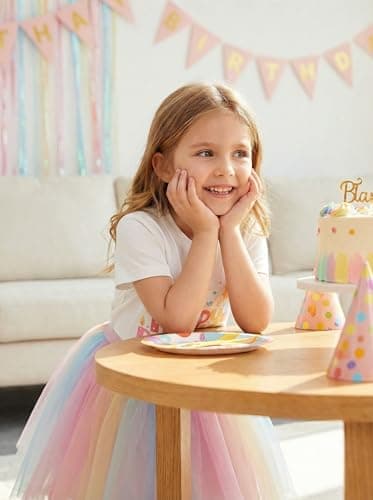 Birthday Girl Shirt for Girls Cute Graphic Tee Short Sleeve Casual Top for Kids Age 5-14 Birthday Party Outfit - Thumbnail 5