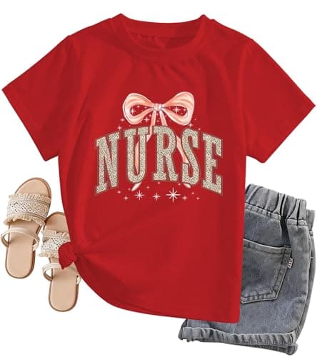 Nurse Shirt for Women - Cute Leopard Bow Nurse Life T-Shirt, Short Sleeve Appreciation Gift for Nurse Week, Nurses Day 2026 - Image 1