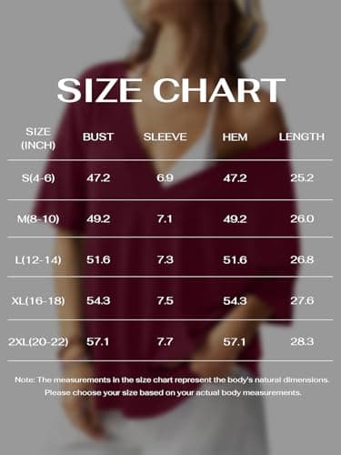 REORIA Women's Trendy Oversized V-Neck T Shirt Short Sleeve Off The Shoulder Contrast Stitching Loose Fit Tops for 2026 Spring Summer Burgundy Large - Thumbnail 6