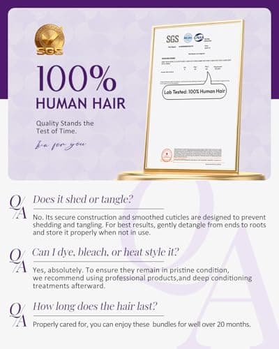 IVA 16A Body Wave Bundles Human Hair, 100% Raw Human Hair Bundles 22 24 26 Inch, Triple Lifespan, No Tangle No Shedding, Repeated Washes Maintain Silky Texture - Thumbnail 6