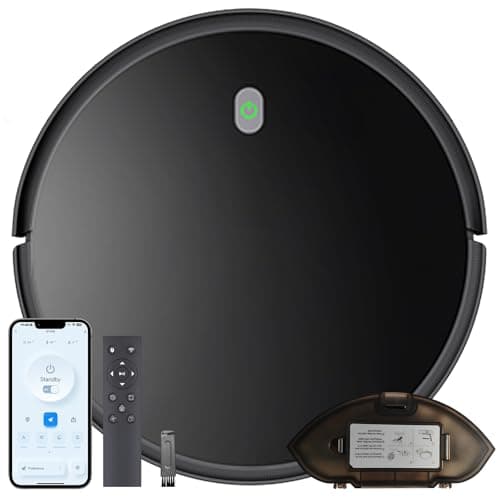RJHVS Robot Vacuum and Mop Combo, 2 in 1 Robotic Vacuum Cleaner, 3500 Pa Suction, 120 Min Max, Super Thin, Quiet, App & Remote Control, Ideal for Hard Floor, Hair, Pet Fur, Self-Charge - Image 1
