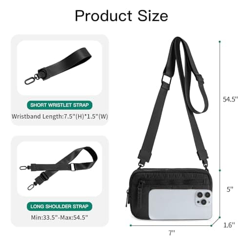 Gitus Puffy Cross Body Purse for Women Wristlet Wallet with RFID Blocking Quilted Crossbody Cell Phone Organizer Birthday Gifts for Women (Black) - Thumbnail 4
