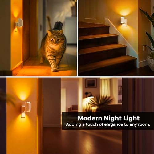L LOHAS LED Night Lights Plug into Wall, Dimmable Night Light 0-100LM, Dusk to Dawn Sensor, Soft White 2000K, Plug in Nightlights for Hallway Bedroom Stairway, 2 Pack - Thumbnail 5