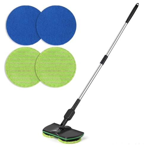 Battery Cordless Electric Mop H1,13-Inch Max Cleaning Pad Electric Spin Mop, Laminate Floor Cleaner for Mopping, Automatic Spin Mops for Hardwood, Tile-No Water Tank