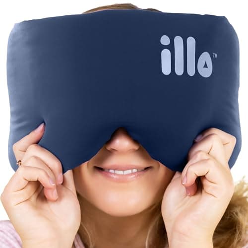 illo Wearable Pillow Sleep Mask | Blackout Weighted Eye Mask for Sleeping Napping & Side Sleepers | Soft Mulberry Silk Blend Patented Light Blocking for Travel Bed Camping Airplane Work | Women & Men - Image 1