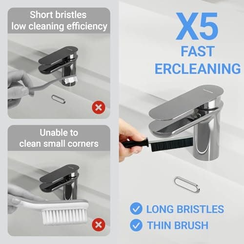 Crevice Cleaning Brush, 2026 New Multifunctional Gap Hard Bristled Grout Brush Tool for Scrub Small Spaces, Kitchen, Toilet, Bathroom, Corner, Grout, Sink, Window Tracks, Hinges, Tile(6pcs) - Thumbnail 3