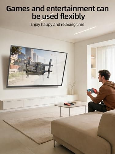 USX MOUNT Full Motion TV Wall Mount for 42-97 Inch TVs up to 150lbs, Swivel and Tilt Wall Mount TV Barcket with Extension, Max VESA 600x400mm & 16" Wood Studs，Fit Most 75 85 86 90 95 inch TVs - Thumbnail 6