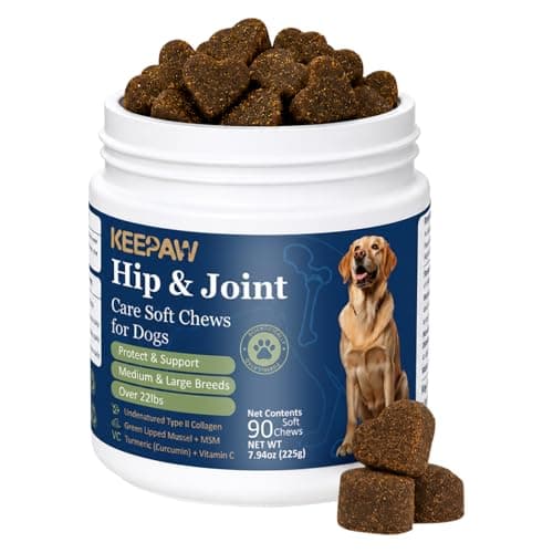 KEEPAW Dog Hip and Joint Supplement Soft Chews 90 Ct for Medium Large Breed