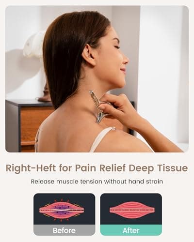 lifechill Trigger Point Massage Tool for Deep Tissue, Muscle Scraper Tool for Fascia Release, Metal Body Gua Sha Tool, Lymphatic Drainage Massager, Thumb Saver,Scar Tissue Massage,Acupressure Tool - Thumbnail 3