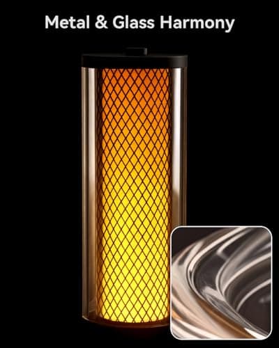 JOOFO Glass Shade RGBICW Corner Floor Lamp, 16 Million Colors Smart LED Ambient Mood Lighting with App & Remote Control for Modern Home Decor, Bedroom, Living Room, Gaming Room - Thumbnail 3