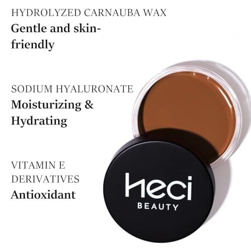 HECI BEAUTY Cream Bronzer with Brush, Creamy & Highly Pigmented Formula, Blendable Cream Contour Makeup with a Natural, Matte Finish - Buildable Formula for Shimmer-Free, Tan, 0.7 Oz - Thumbnail 3