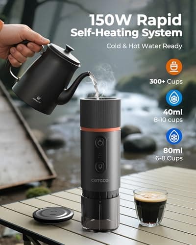 COTGCO portable espresso machine (Black) - Thumbnail 3