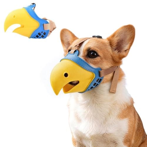 TEEMOO Dog Muzzle, Soft Muzzles for Dogs, Parrot-Shaped, Breathable Dog Mouth Guard for Biting Chewing Grooming, Allow Panting Drinking S - Image 1