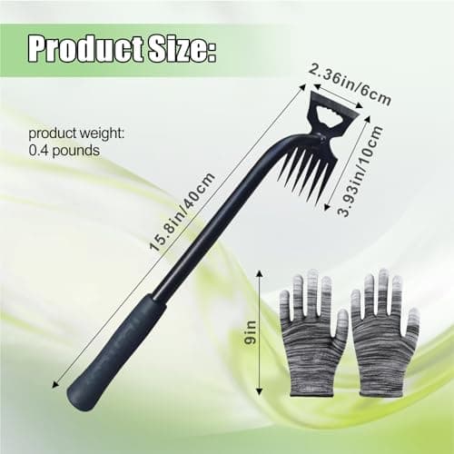 Weed Puller Tool-2Pcs Gardening Hand Weeder Tools, 2026 New Weeding Artifact Uprooting Weeding Tool, Manganese Steel Weed Removal TooL, 6 Teethes Dual Purpose Manual Weed Pulling Tool for Yard Gardenl - Thumbnail 2