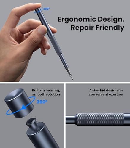 Wesdut 37-in-1 Small Precision Screwdriver Set, Professional Magnetic Mini Repair Tool Kit for Phone, Computer,Watch,Laptop,Macbook,Ring Doorbell,Eyeglass,Electronic, [Bearing Steel] Screw Driver - Thumbnail 5