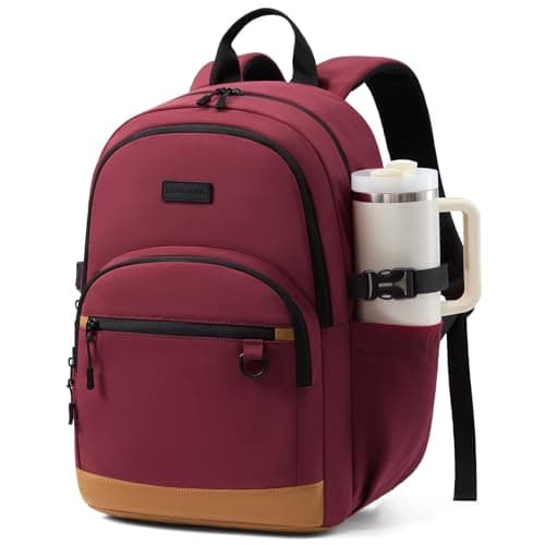LOVEVOOK Laptop Backpack for Women Men, Waterproof School Backpack for High School College, Large Capacity Travel Bookbag with Luggage Sleeve, Chest Strap & Water Bottle Pocket, 15.6 inch