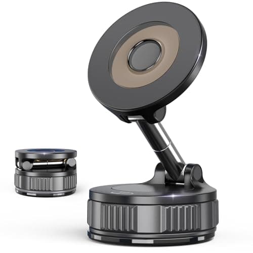 Gorablix Magnetic Phone Holders for Your Car, Vacuum Suction Cup Phone Mount with Strong Stable Suction[360° Rotation Base], Car Phone Holder for iPhone 17 Pro Max 16 15 14 13 12 Plus - Image 1