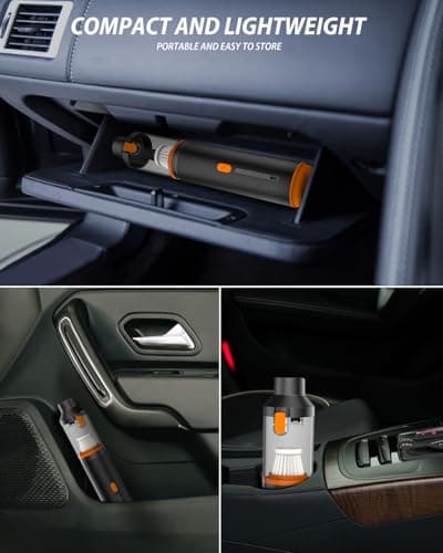 Nimbelephant Car Vacuum 19000Pa Powerful Suction, Cordless Handheld Vacuum Cleaner & Air Duster, Portable Hand Held Mini Vacuum Rechargeable for Car, Home & Office - Thumbnail 6