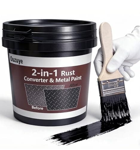 2 in 1 Rust Converter & Metal Primer, 35 oz Black Rust Reformer Paint for Metal, Ultra Rust Encapsulator & Inhibitor, Heat Resistance Rust Neutralizer & Conversion for Trailer, Truck Frame, Car Chassis - Image 1