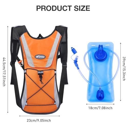 KUYOU Hydration Backpack Hydration Pack with 2L Water Bladder, Lightweight Insulation Water Backpack for Running, Cycling,Hiking,Climbing - Thumbnail 2