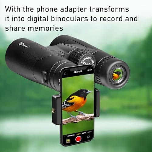 TRV High Power 10x42 Binoculars for Adults with Bak7 Prism & BMC Coating - Binoculars for Birdwatching, Hiking, Concerts - Thumbnail 3