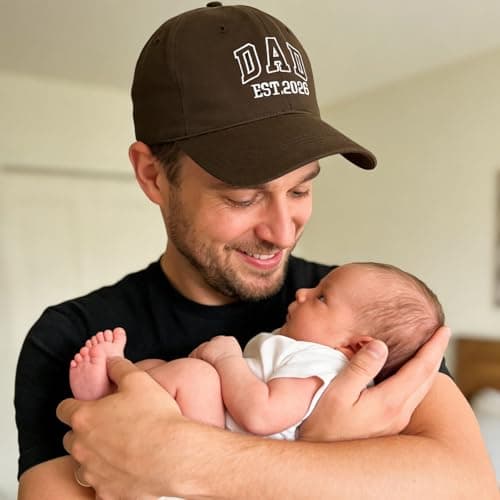 Skdgih Dad Est 2026 Hat | Pregnancy Announcement Gifts for Couple | Parents to Be Birthday Gifts New Mom & Dad - Thumbnail 4