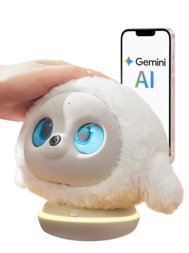 ropet KAMOMO AI Pet Interactive Companion Robot with Gemini Chat, Emotional Support AI Gifts for Adults and Kids, Warm Lifelike Robotic Desktop Pets with AI Diary and Auto-Sketch