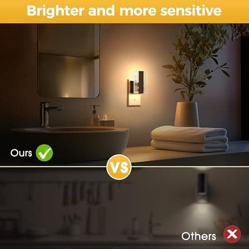 L LOHAS LED Night Light Plug into Wall, 0-100LM Dimmable Night Light with Dusk to Dawn Sensor, Decorative Plug in Night Lights for Bathroom, Hallway, Bedroom, Stairway, 1 Pack - Thumbnail 4