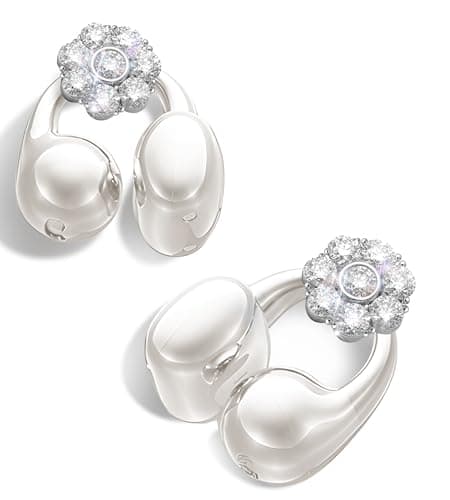 King Lucky i121 Open Ear Clip On Earbuds Wireless Bluetooth Ear Clip Headphones with Mic,Noise Cancelling, Waterproof IPX4,for Small Ears,Perfect for Running,Sports,Glasses Wearers (02-White)