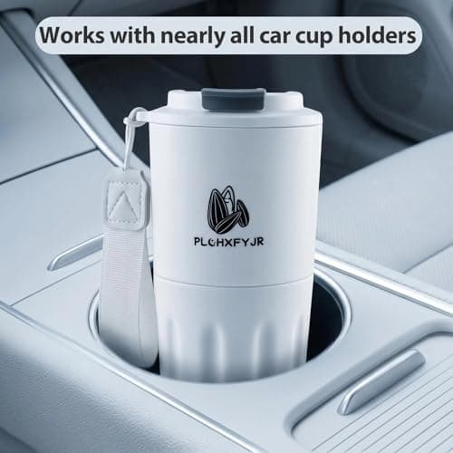 PLCHXFYJR Portable Sunflower Seed Cup with Seed Organizer and Shell Storage, Seed Snack Spit Cup for Outdoor, in Car, Travel and Sports Games. Works with Pistachios (white) - Thumbnail 6