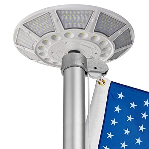 RAYSLIT Solar Flag Pole Light – 360° LED Illumination, Solar Powered, Waterproof for 20-25ft Flagpoles – Outdoor Yard Lighting – Perfect for Residential & Commercial Use - Image 1