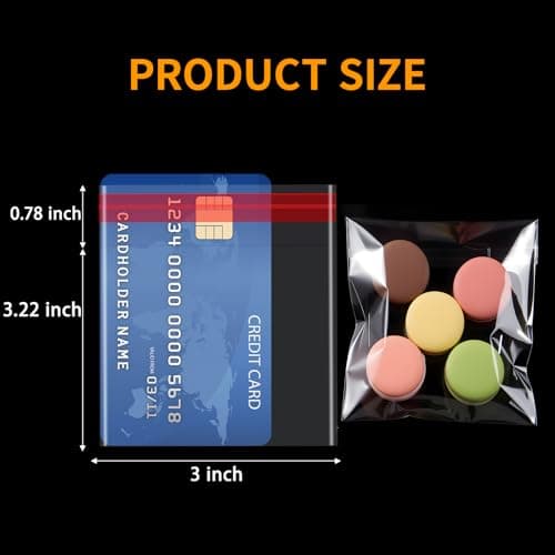 200 Pcs Self Adhesive Cookie Bags, 3 x 4 Inches Self Sealing Cellophane Bags, Clear Resealable Cellophane Bag for Packaging, Cookies, Gifts, Candy, Food - Thumbnail 3