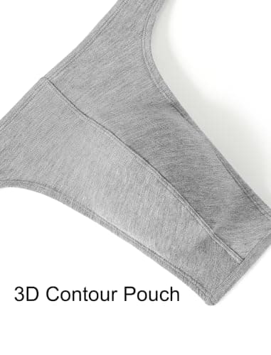 Men's Thong G-String Underwear Soft Stretch Brief Bulge Pouch Underwear - Thumbnail 5