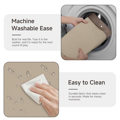 StorageWorks Toy Box with Wheels for Kids, 135L Large Toy Storage Chest and Organizer, 23" Metal Toybox with 360° Swivel Wheels for Bedroom, Kids Room, Stuffed Animal Storage, Light Khaki - Thumbnail 5