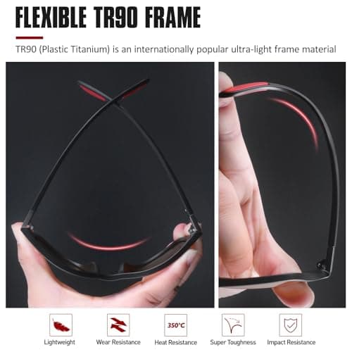GQUEEN Polarized Sunglasses Men Womens,Flexible TR90 Frame,for Driving Fishing Cycling Hiking Golf Sports UV400 Protection - Thumbnail 3