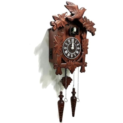 Rylai Vintage Cuckoo Clock Handcrafted Wooden Wall Clock for Home Décor