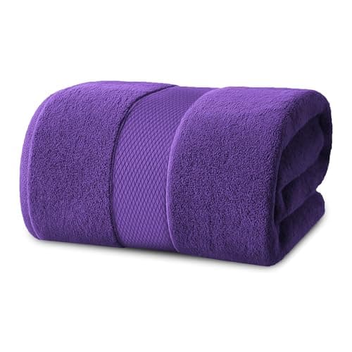 Infinitee Xclusives – Luxury Bath Sheets Towels – 1 Pack 600 GSM (35X70 Inches) – 100% Ring Spun Cotton Large Bath Towels for Bathroom (Profound Purple, Bath Sheets - Pack 1) - Image 1