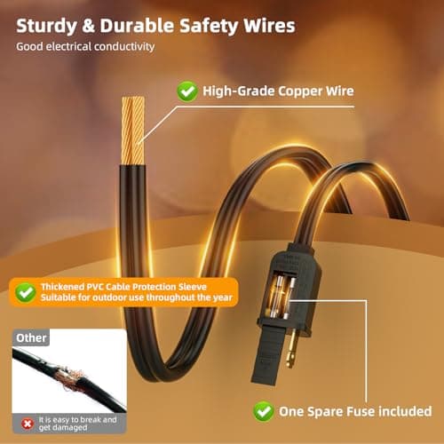 LED Outdoor String Lights, 50FT Patio Lights Outdoor Waterproof with 25+2 Shatterproof G40 Edison Globe Bulbs, 2700K Warm White Hanging Light, Dimmable Light for Outside Backyard Garden Bistro Porch - Thumbnail 6