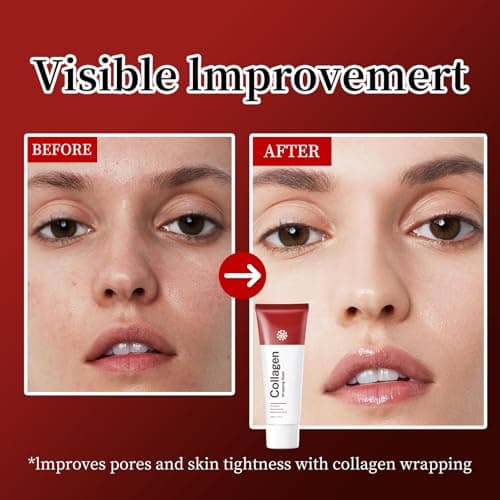 YAFUSIPE Collagen Night Wrapping Mask Hydrating Peel Off Face Mask for Women Tightening Lifting Facial Mask Skincare Anti Aging Collagen Masks for Wrinkles Fine Line Glowing 2.71oz - Thumbnail 2